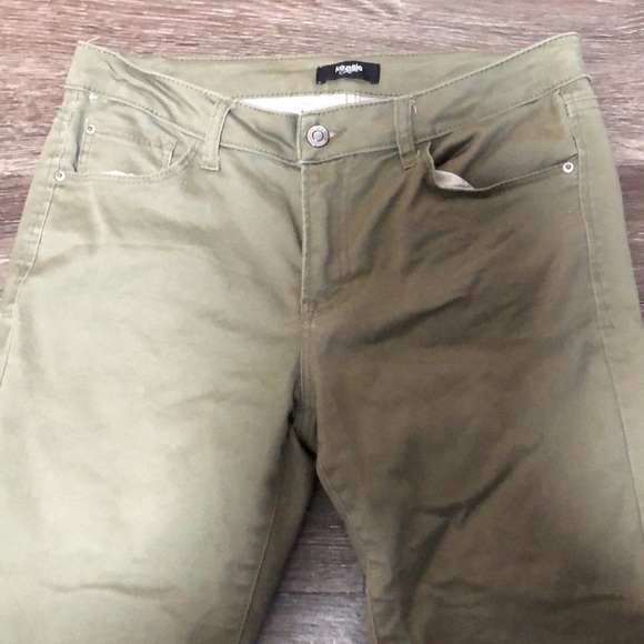 Kensie Jeans Olive Green "Knockout Skinny" Ankle Pants Size 8/29 - Picture 2 of 5